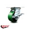 Service Caster 4 Inch Heavy Duty Green Poly on Cast Iron Caster with Roller Bearing and Brake SCC-35S420-PUR-GB-SLB - alternate 5